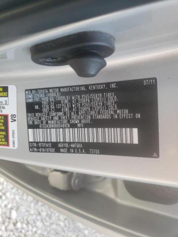 Photo 10 from auction – 2011 TOYOTA VENZA with VIN 4T3ZA3BB6BU048928