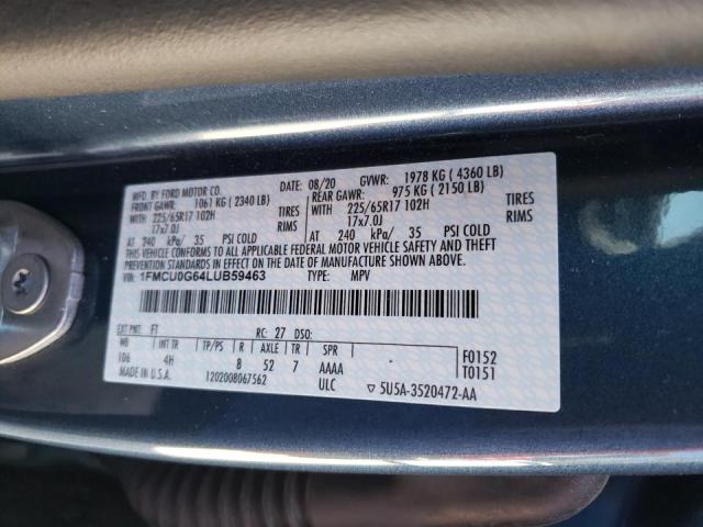 Photo 10 from auction – 2020 FORD ESCAPE SE with VIN 1FMCU0G64LUB59463