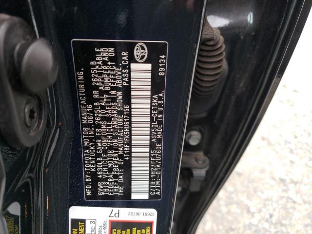 Photo 10 from auction – 2017 TOYOTA CAMRY LE with VIN 4T1BF1FK5HU617156