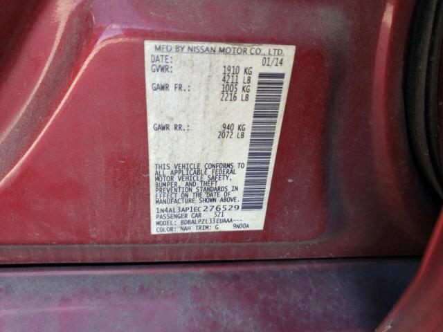 Photo 10 from auction – 2014 NISSAN ALTIMA 2.5 with VIN 1N4AL3AP1EC276529
