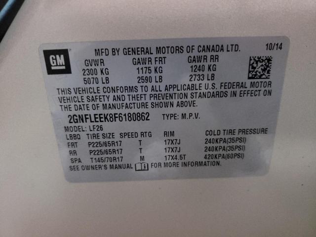 Photo 10 from auction – 2015 CHEVROLET EQUINOX LS with VIN 2GNFLEEK8F6180862