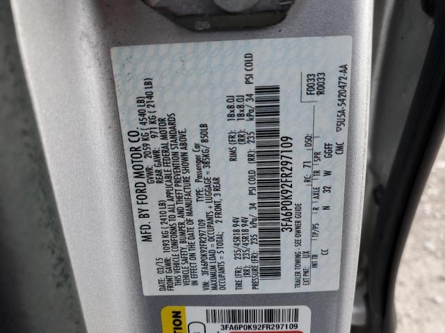 Photo 10 from auction – 2015 FORD FUSION TIT with VIN 3FA6P0K92FR297109