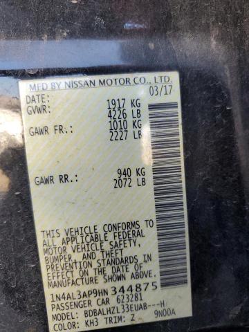 Photo 10 from auction – 2017 NISSAN ALTIMA 2.5 with VIN 1N4AL3AP9HN344875