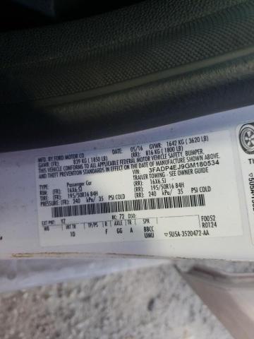 Photo 10 from auction – 2016 FORD FIESTA SE with VIN 3FADP4EJ9GM180534