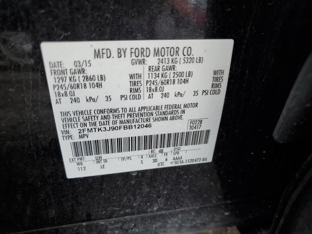Photo 10 from auction – 2015 FORD EDGE SEL with VIN 2FMTK3J90FBB12046