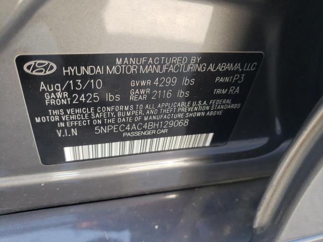 Photo 10 from auction – 2011 HYUNDAI SONATA SE with VIN 5NPEC4AC4BH129068