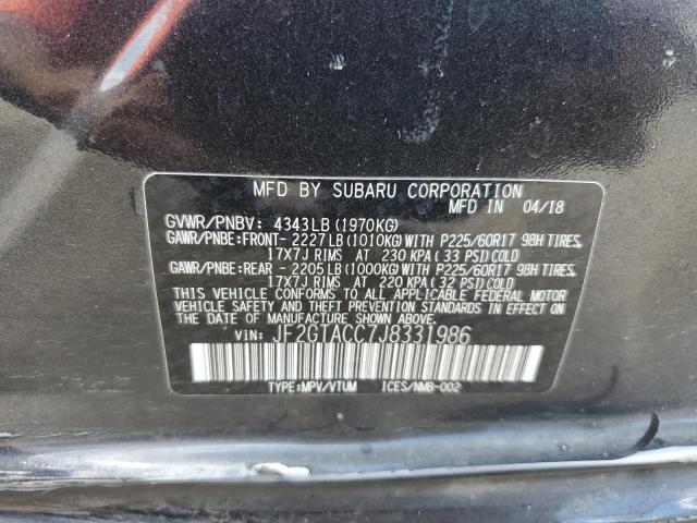 Photo 10 from auction – 2018 SUBARU CROSSTREK with VIN JF2GTACC7J8331986