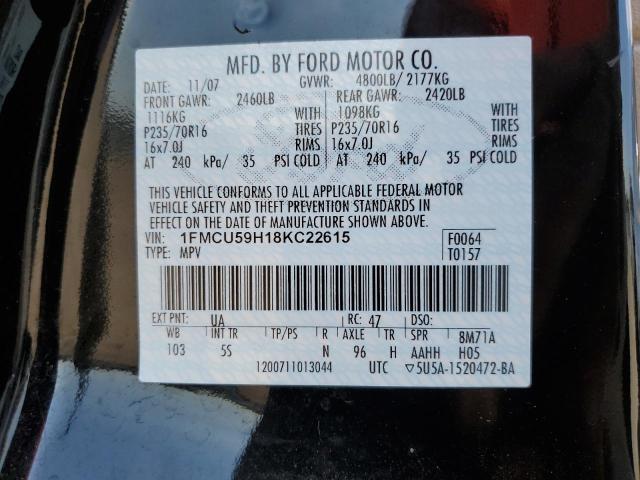 Photo 10 from auction – 2008 FORD ESCAPE HEV with VIN 1FMCU59H18KC22615