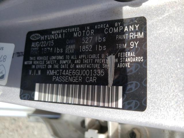 Photo 10 from auction – 2016 HYUNDAI ACCENT SE with VIN KMHCT4AE6GU001335