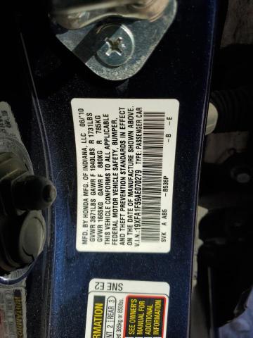 Photo 10 from auction – 2010 HONDA CIVIC LX with VIN 19XFA1F59AE070279
