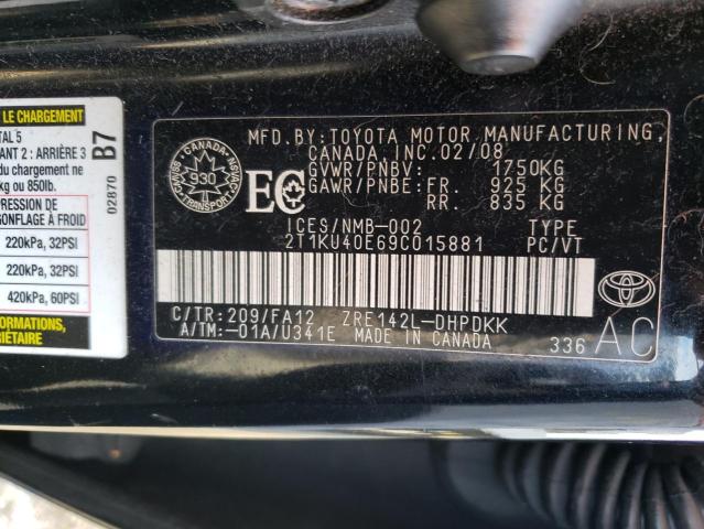 Photo 10 from auction – 2009 TOYOTA COROLLA MA with VIN 2T1KU40E69C015881