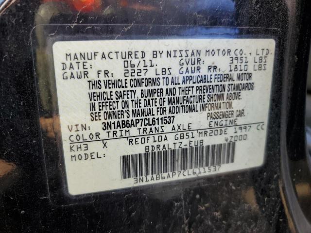 Photo 10 from auction – 2012 NISSAN SENTRA 2.0 with VIN 3N1AB6AP7CL611537