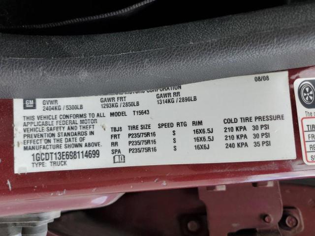 Photo 10 from auction – 2009 CHEVROLET COLORADO with VIN 1GCDT13E698114699