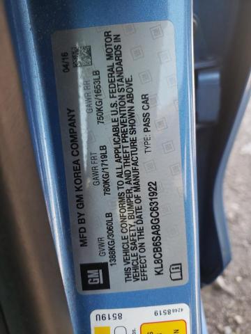 Photo 10 from auction – 2016 CHEVROLET SPARK LS with VIN KL8CB6SA8GC631922