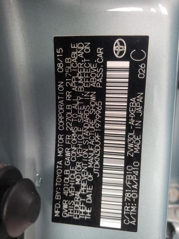 Photo 10 from auction – 2015 TOYOTA PRIUS with VIN JTDKN3DU9F1979965