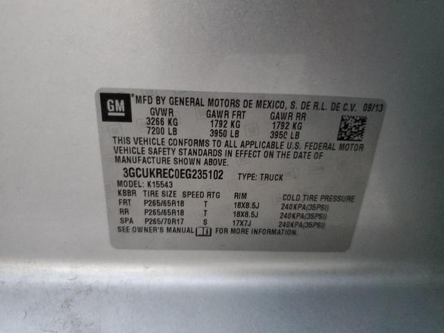 Photo 10 from auction – 2014 CHEVROLET SILVERADO with VIN 3GCUKREC0EG235102