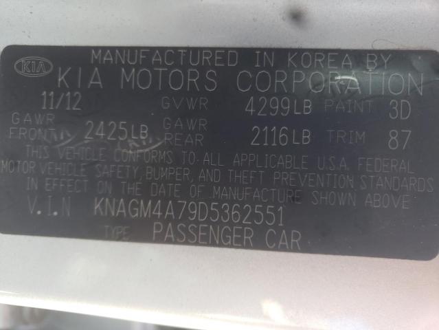 Photo 10 from auction – 2013 KIA OPTIMA LX with VIN KNAGM4A79D5362551