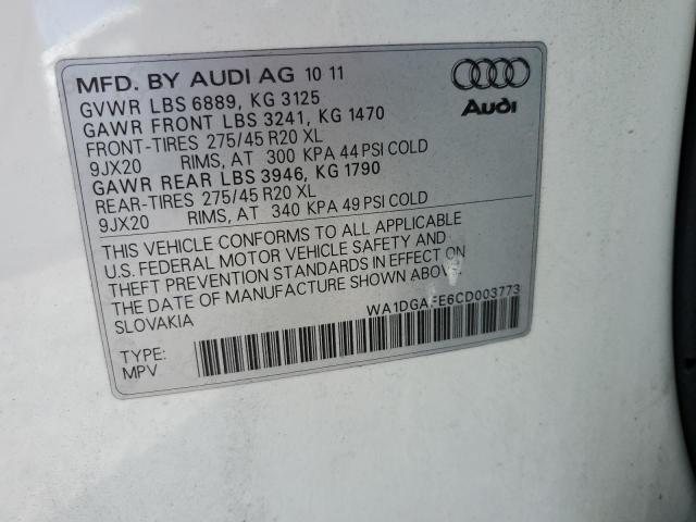 Photo 10 from auction – 2012 AUDI Q7 PRESTIG with VIN WA1DGAFE6CD003773