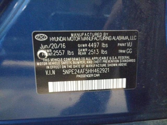 Photo 10 from auction – 2017 HYUNDAI SONATA with VIN 5NPE24AF5HH462921
