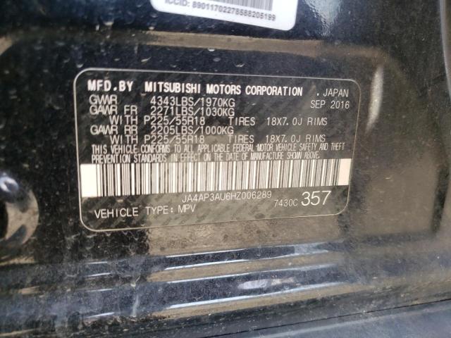 Photo 10 from auction – 2017 MITSUBISHI OUTLANDER with VIN JA4AP3AU6HZ006289