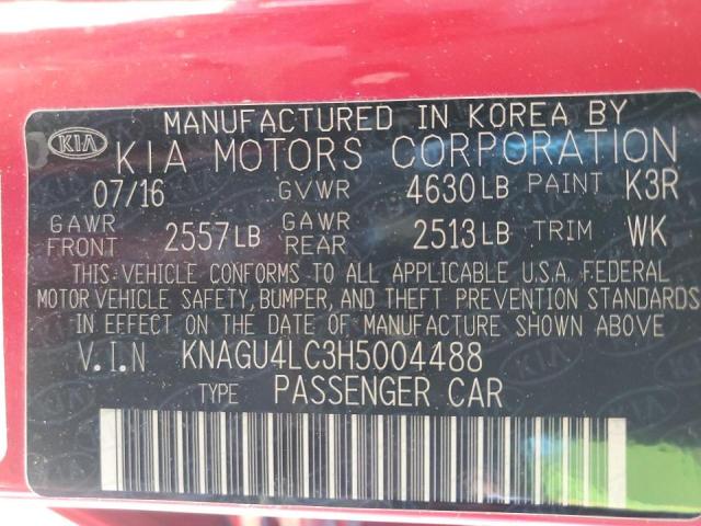 Photo 10 from auction – 2017 KIA OPTIMA HYB with VIN KNAGU4LC3H5004488