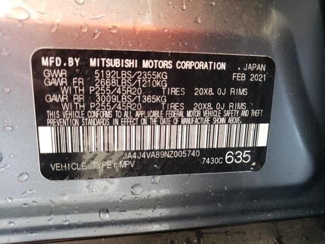 Photo 10 from auction – 2022 MITSUBISHI OUTLANDER with VIN JA4J4VA89NZ005740