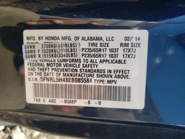 Photo 10 from auction – 2014 HONDA ODYSSEY EX with VIN 5FNRL5H48EB085584