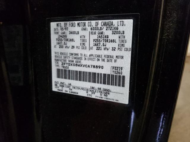 Photo 10 from auction – 1997 FORD F150 with VIN 2FTDX08WXVCA78890