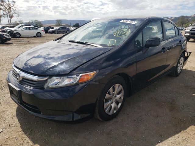 Photo 2 from auction – 2012 HONDA CIVIC LX with VIN 19XFB2F58CE385483