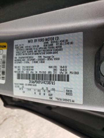 Photo 10 from auction – 2015 FORD FUSION TIT with VIN 3FA6P0K95FR238765