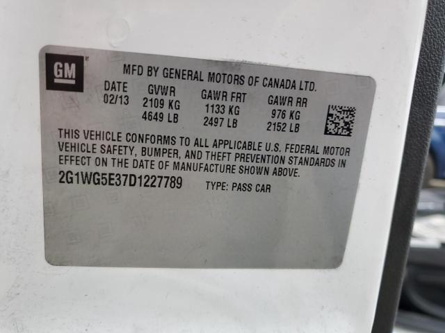 Photo 10 from auction – 2013 CHEVROLET IMPALA LT with VIN 2G1WG5E37D1227789
