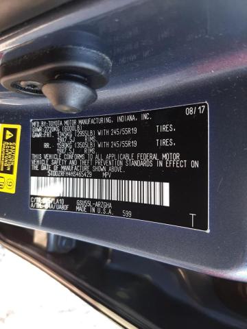 Photo 10 from auction – 2017 TOYOTA HIGHLANDER with VIN 5TDDZRFH4HS465429