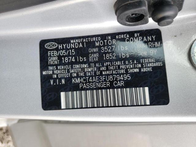 Photo 10 from auction – 2015 HYUNDAI ACCENT GLS with VIN KMHCT4AE3FU879495