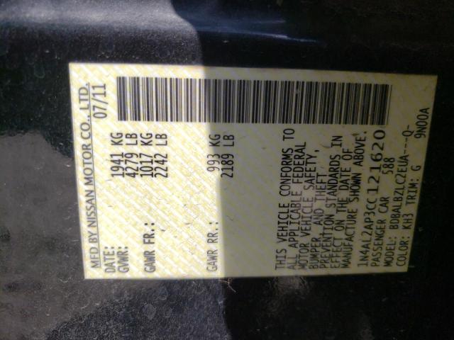 Photo 10 from auction – 2012 NISSAN ALTIMA BAS with VIN 1N4AL2AP3CC121620