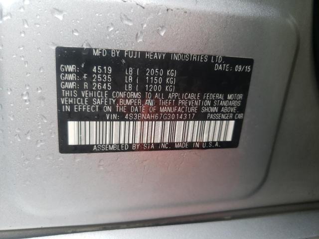 Photo 10 from auction – 2016 SUBARU LEGACY 2.5 with VIN 4S3BNAH67G3014317