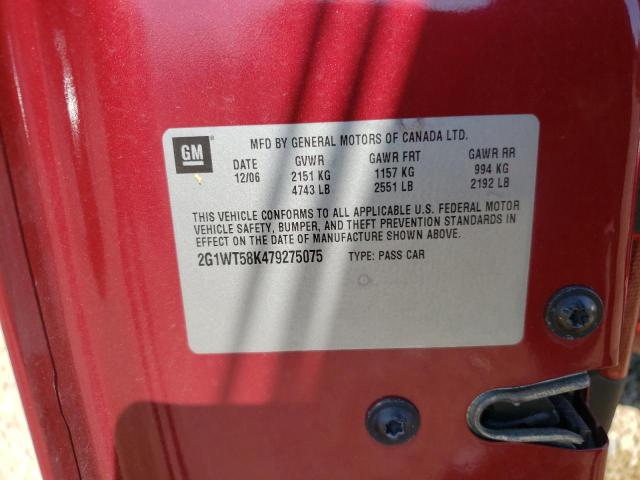 Photo 10 from auction – 2007 CHEVROLET IMPALA LT with VIN 2G1WT58K479275075