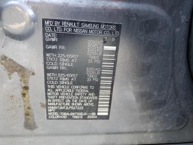 Photo 10 from auction – 2020 NISSAN ROGUE S with VIN KNMAT2MT2LP527223