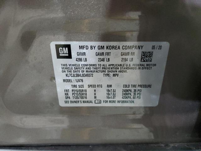 Photo 10 from auction – 2020 CHEVROLET TRAX 1LT with VIN KL7CJLSB4LB349372