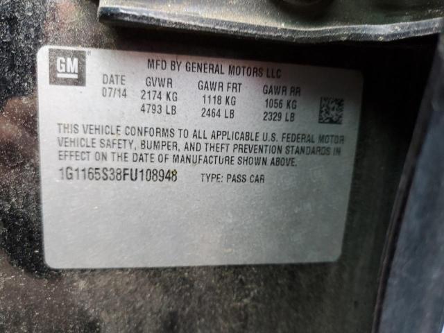 Photo 10 from auction – 2015 CHEVROLET IMPALA LTZ with VIN 1G1165S38FU108948