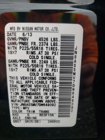 Photo 10 from auction – 2013 NISSAN ROGUE S with VIN JN8AS5MV7DW649092