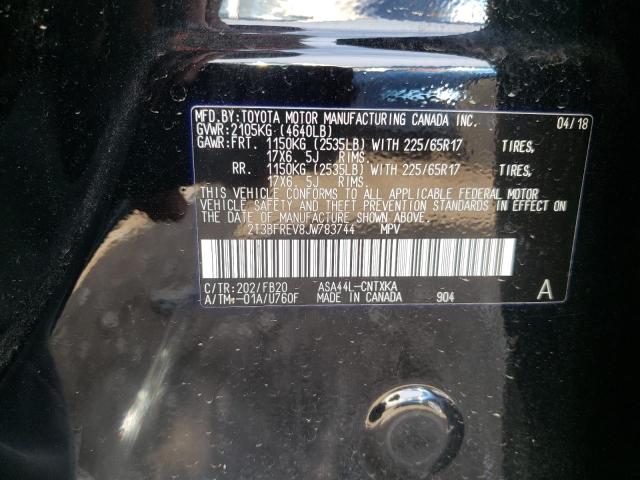 Photo 10 from auction – 2018 TOYOTA RAV4 LE with VIN 2T3BFREV8JW783744