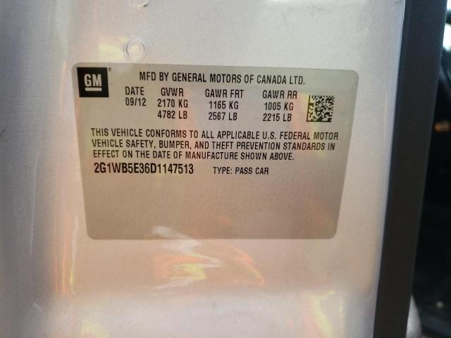 Photo 10 from auction – 2013 CHEVROLET IMPALA LT with VIN 2G1WB5E36D1147513