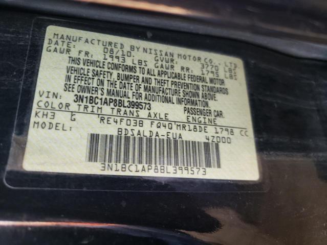 Photo 10 from auction – 2011 NISSAN VERSA S with VIN 3N1BC1AP8BL399573