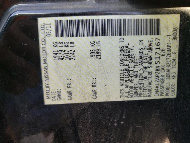 Photo 10 from auction – 2011 NISSAN ALTIMA BAS with VIN 1N4AL2AP2BN517167