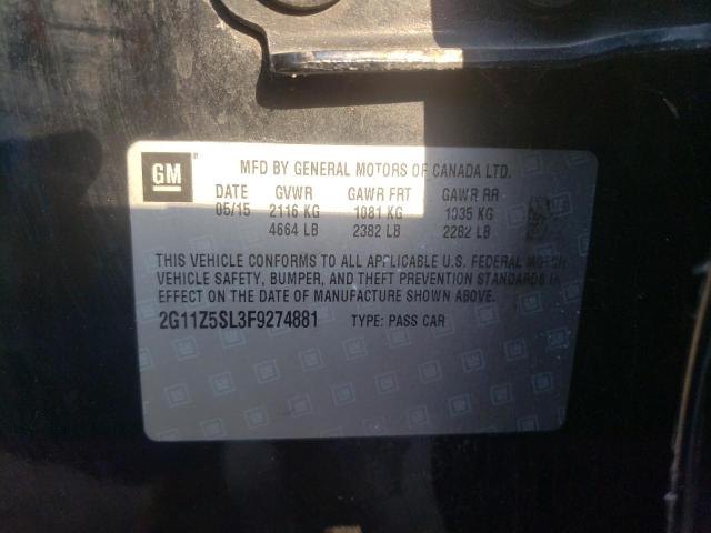 Photo 10 from auction – 2015 CHEVROLET IMPALA LS with VIN 2G11Z5SL3F9274881