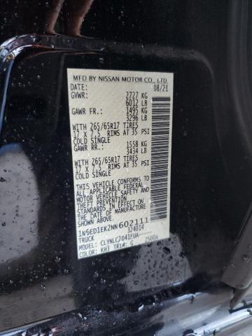 Photo 10 from auction – 2022 NISSAN FRONTIER S with VIN 1N6ED1EK2NN602111