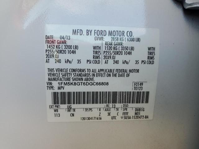 Photo 10 from auction – 2013 FORD EXPLORER S with VIN 1FM5K8GT6DGC66808