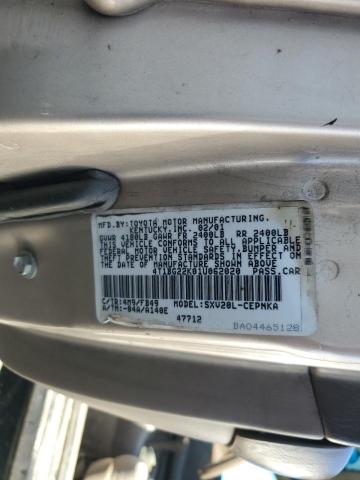 Photo 10 from auction – 2001 TOYOTA CAMRY CE with VIN 4T1BG22K01U062020