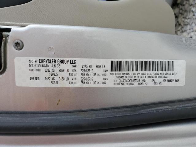 Photo 10 from auction – 2012 DODGE GRAND CARA with VIN 2C4RDGCGXCR387339