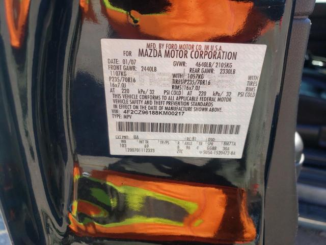 Photo 10 from auction – 2008 MAZDA TRIBUTE with VIN 4F2CZ96188KM00217